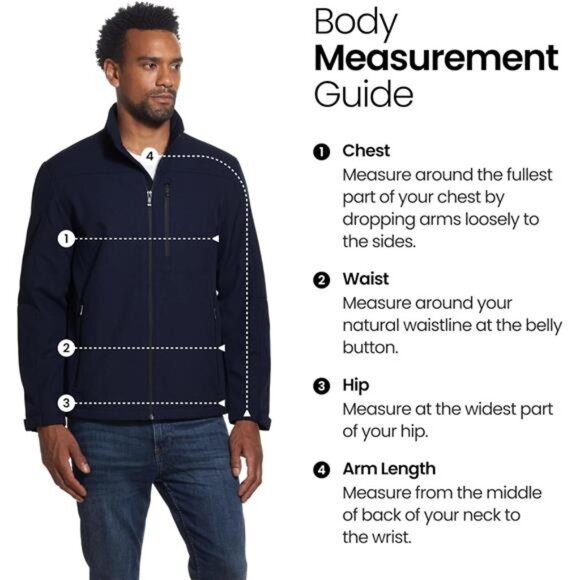 Weatherproof Men's Softshell Jacket – Wind & Water Resistant – Breathable - Picture 6 of 7